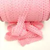 100yards/Lot Pink Picot Edges Stretch Lace Frilly Edges Lace Elastic Webbing Lace for Baby Headbands L19 Pink
