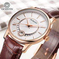 

Ochstin Brand Luxury Ladies Elegant Watches Charm Diamond Date Clock Genuine Leather Fashion Women Bracelet Quartz Wrist Watch