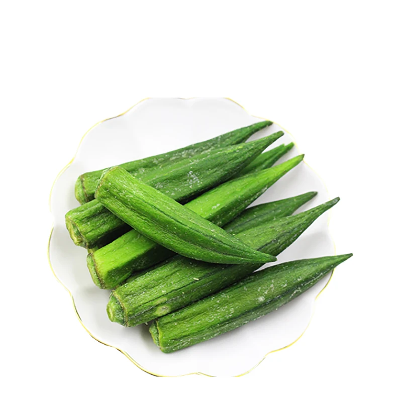
China Factory sale 100% Natural Vegetables green dried okra 