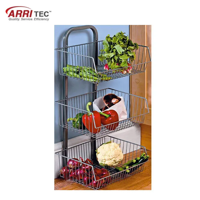 Home 3 Tier Metal Vegetable Stand Ideal Kitchen Product Buy Metal