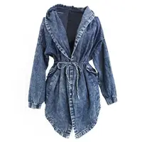 

Newest Style Lady Jean Jacket Long Sleeve Woman Denim Jacket