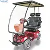 All Weather Waterproof Fast 4 Wheel Closed Dual Seat Cabin Electric Mobility E Scooter With Canopy Covered