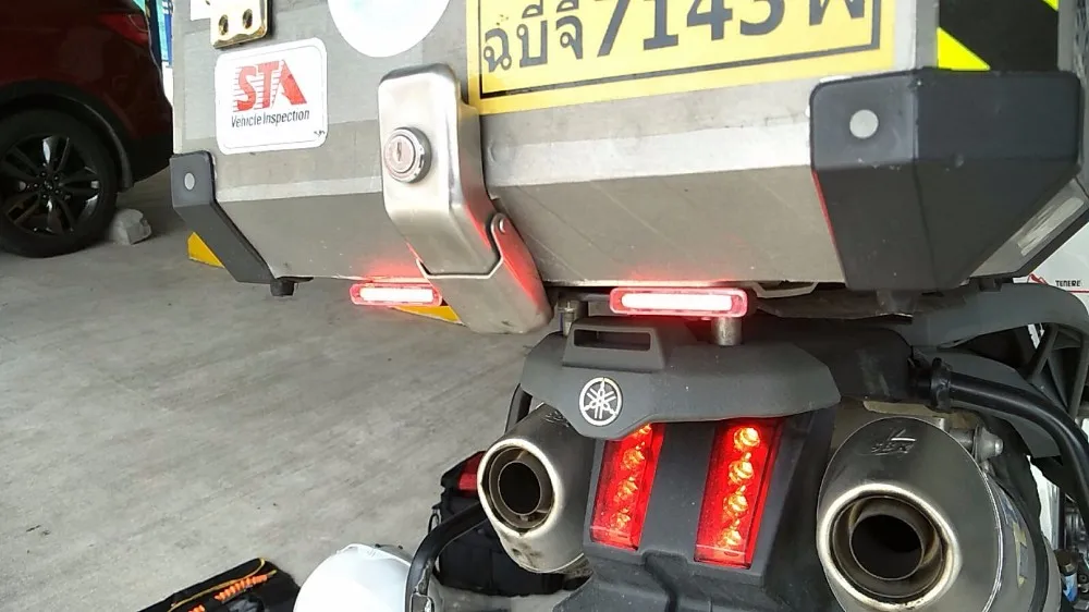 15LED Waterproof License Plate Light Motorcycle Tail Light LED Brake Light