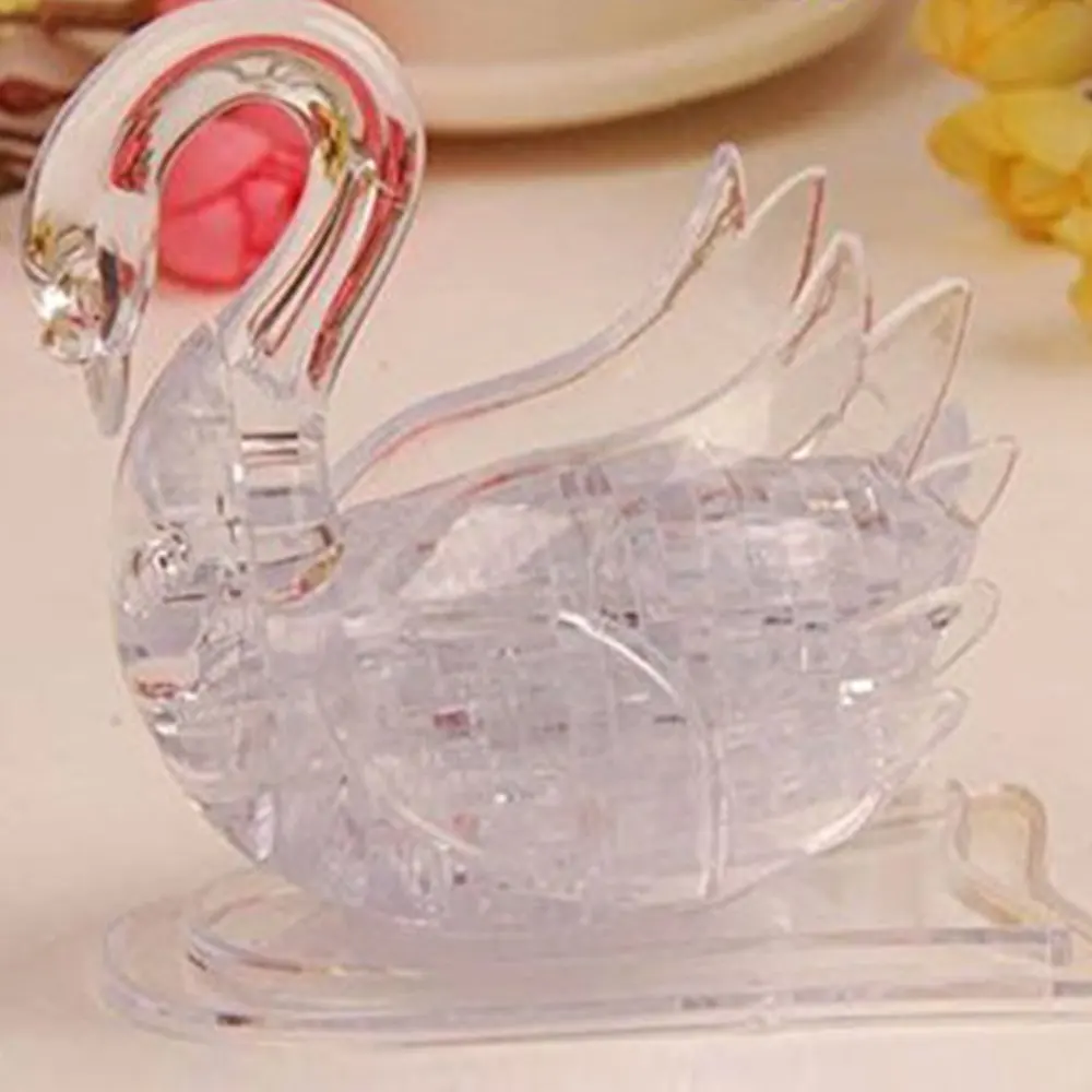 LUCKSTAR(TM) 3D Crystal Puzzle Jigsaw Model DIY Developing Assemble Toy (Swan)