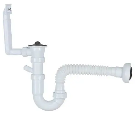
Type-S Sink Trap with Overflow Flexible Outlet 40mm (YP051) 