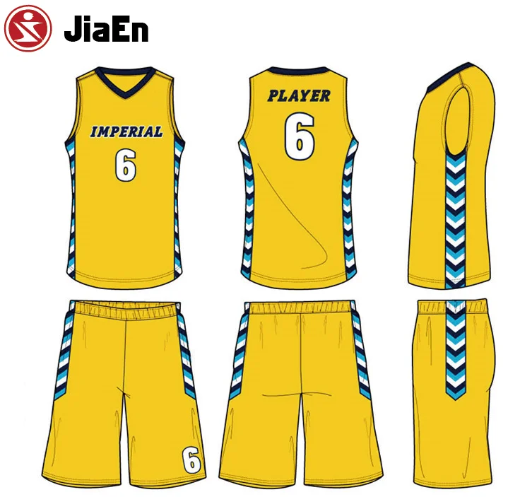 yellow jersey design basketball