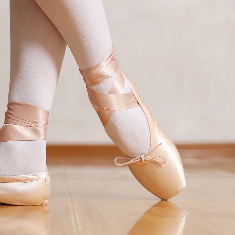 

Wholesale Cheap Girls Ballet Dance Shoes Professional Pink Satin Pointe Shoes