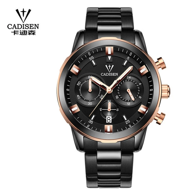 

CADISEN Top Brand Original Men's Chronograph Quartz Watches Men Luxury Wristwatches Waterproof Classic Watch Hours Male Clock