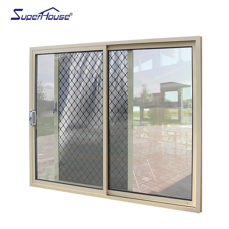 AS2047/AAMA/CSA Standard hot sale new design aluminium Patio sliding Glass door with double glass