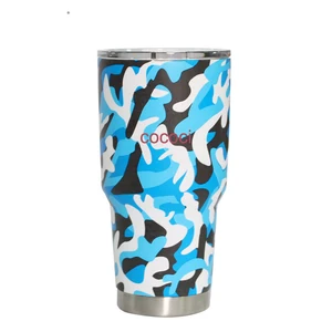 New Design 30oz Camo Stainless Steel Vacuum Coffee Tumbler With Lid Insulated Travel Mug With Handle