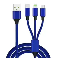 

Wholesale mobile phone multi fast charging cable 3 in 1 usb cable