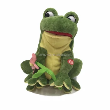 singing frog stuffed animal