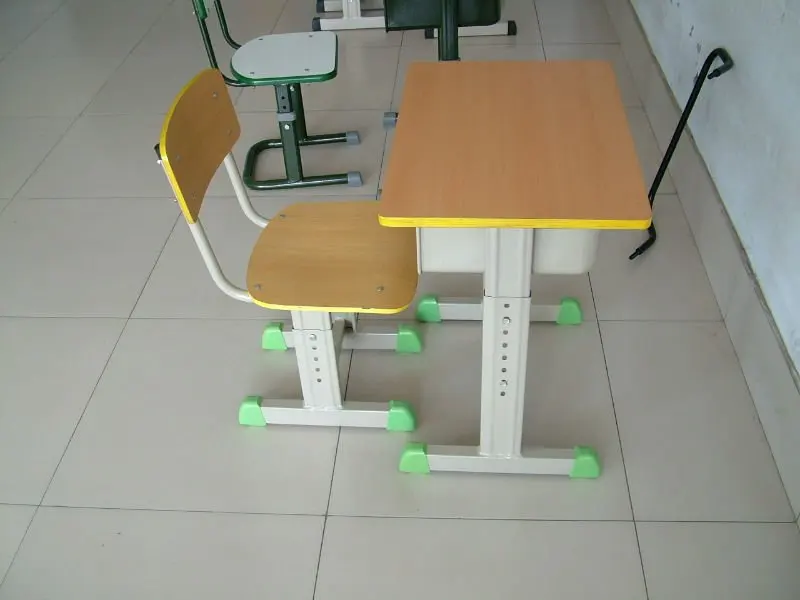 
newly modern adjustable wood classroom single school desk and chair /school desk /school desk chair combo for students 