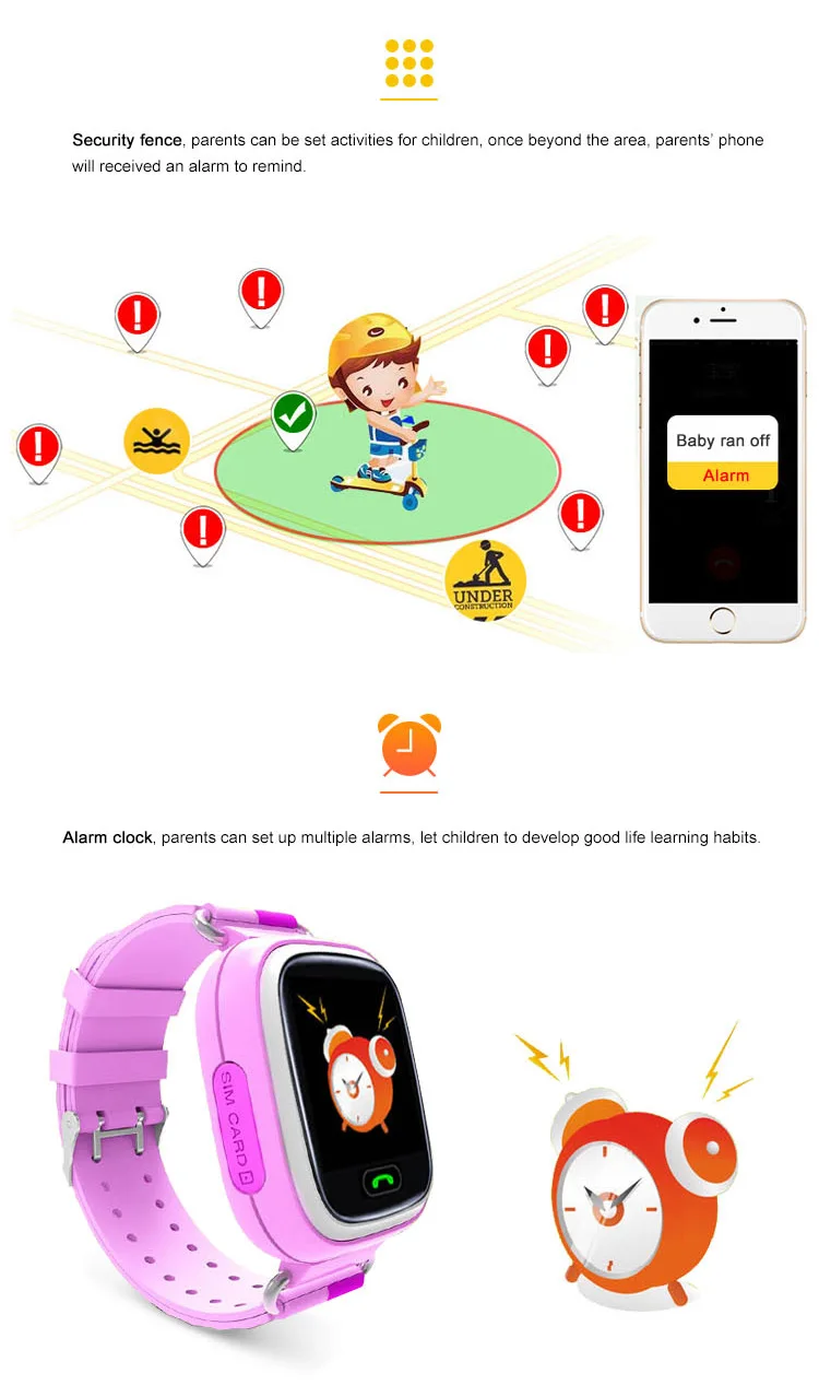 High Quality 1.22 Inch Touch Screen WIFI Tracker SOS Emergency Calling Q90 Baby Kids GPS Smart Watch