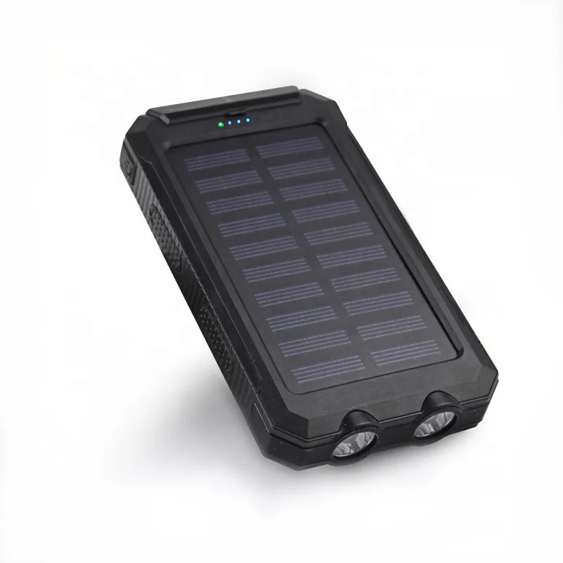 
2019 Best Seller Solar Power Bank Dual USB Powerbank 10000mAh Waterproof Solar Battery Charger 