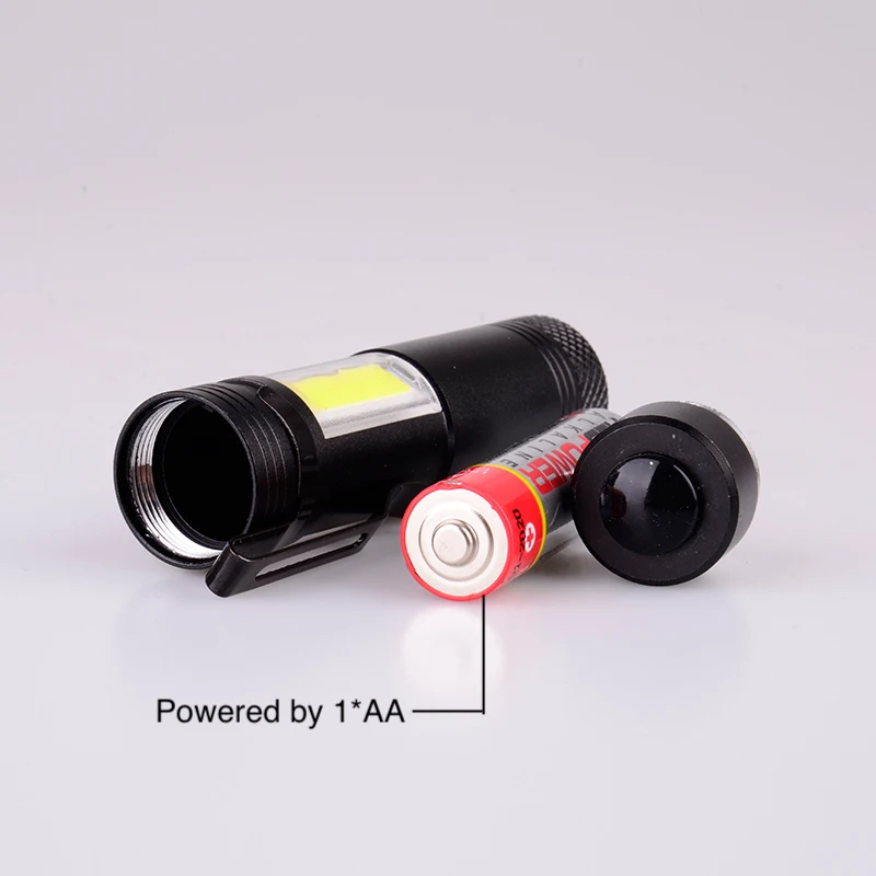 Wholesale Amazon High Power COB LED Portable AA 1.5V Super Bright Aluminum Alloy Mini Torch led Flashlight