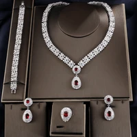 

RAKOL S312 Luxury Crystal CZ Zircon Bridal Wedding Women Jewelry Sets Exquisite Teardrop Cubic Zirconia wedding Jewelry Set
