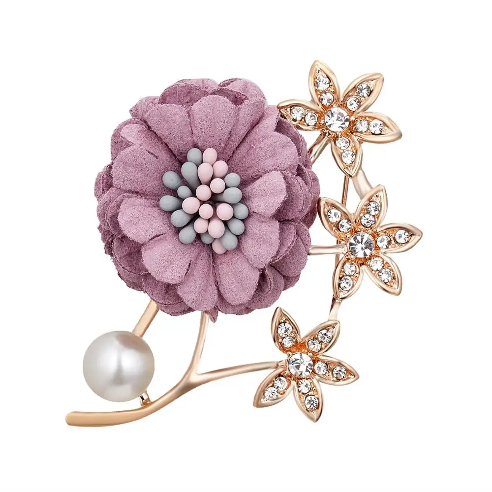 

Rinhoo Jewelry Decoration Lapel Fabric Flower Brooches, As picture