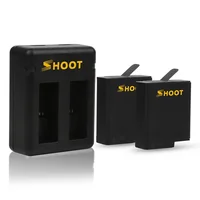 

2019 New SHOOT GoPro Heros 8 7 6 5 Battery Rechargeable Batteries + Dual Charger AHDBT 501 for GoPros Hero8 Accessories