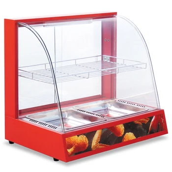 Curved Glass Food Warming Showcase Display Cabinet Bn 660 R