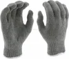 Economy Weight Gray Poly Cotton string knit gloves for General Work Glove