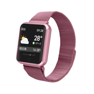 2019 new product steel strap P68 fitness tracking 1.3 inch touchscreen smart watch