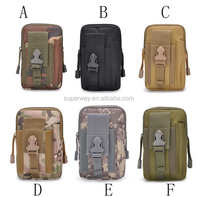 Multi-purpose compact army green waterproof utility gadget belt waist bag military tactical molle pouch
