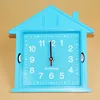 Wholesale Stock Small Order Promotional Gift Drawing Room House Shape Wall Clocks