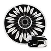Custom promotion 100% microfiber High quality round beach towel