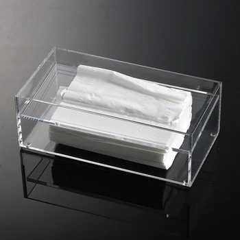 Clear Plastic Acrylic Tissue Box Holder 