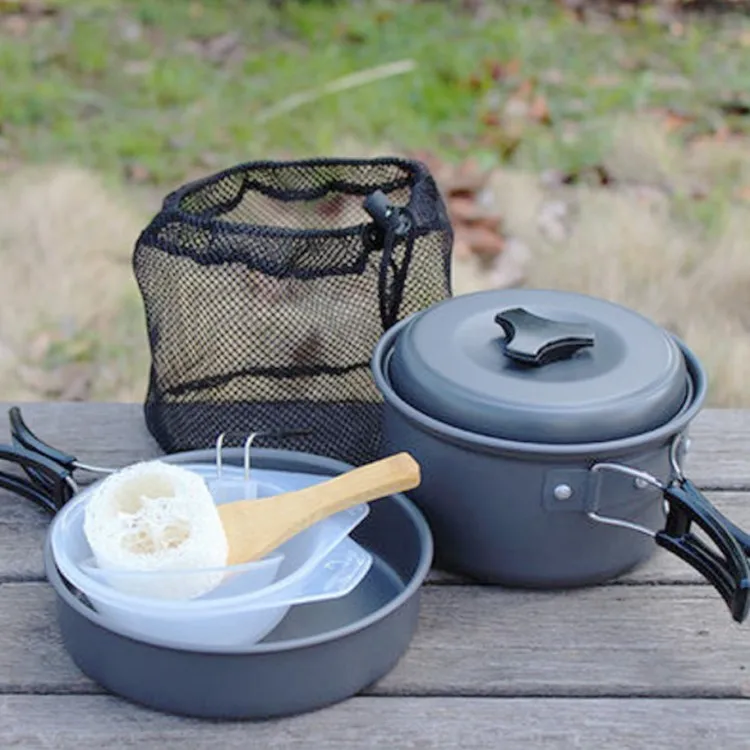 

Outdoor Cookware Mess Kit for Camping Lightweight Cookset Include Pots, Bowls