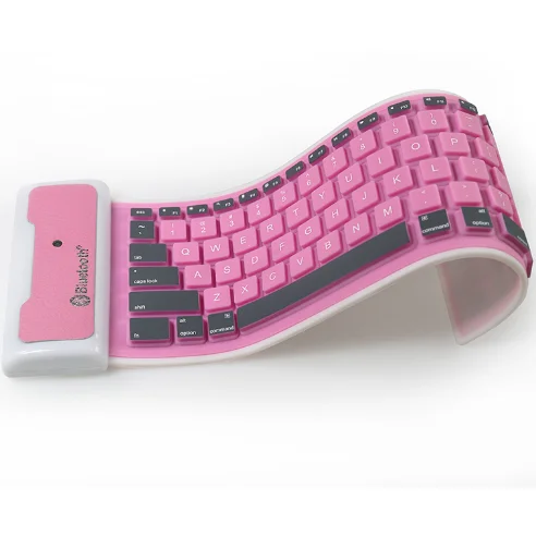 New Product Flexible Custom Foldable Rubber Wireless Keyboard Waterproof Eco-friendly Silicone Computer Wireless 2.4G Keyboard