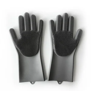 Image of Heat And Cold Resistant Silicone Dishwashing Gloves Cleaning Gloves
