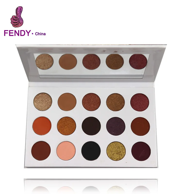 2019 Fashionable and Beauty products nude colors 15  Colors Pink Glitter  Eyeshadow Palette
