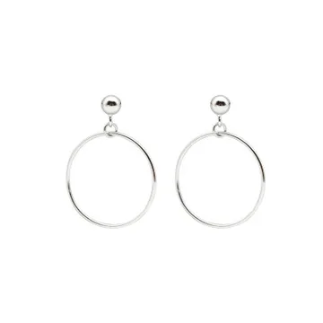 

Hot Selling 925 Sterling Silver Circle Drop Stud Earrings for Women