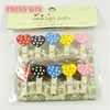 Ex-factory price holiday decoration photos snacks bag name card spring clip 10 pcs /bag Wave point lovely clip