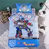 133*72 100% Cotton Kids sheets set Reactive Printing Transformers Cartoon character bedding