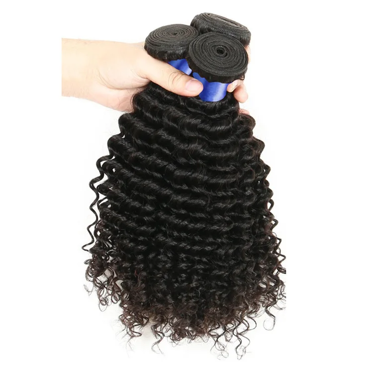 

Wholesale 10A Raw Indian Curly Hair Virgin Kinky Curly Hair, #1b or as your choice