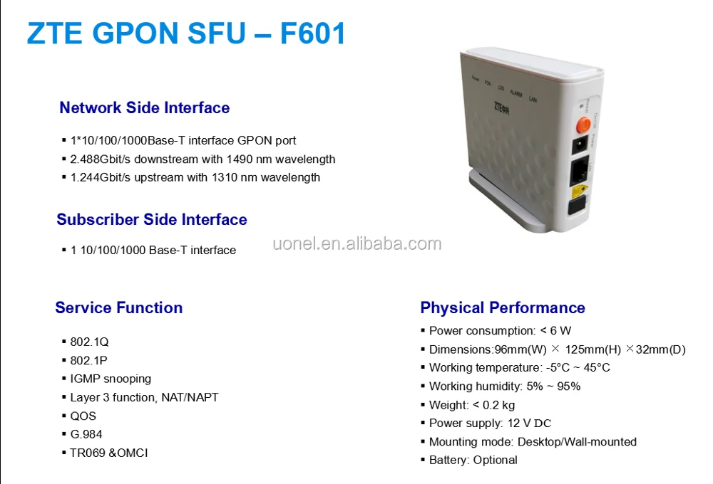F601 Sc/apc Brand New Zxhn F601 Optical Network Terminal Sc Apc ...