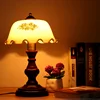 China supplier wholesales wrought iron art bedside reading wooden LED desk lamp