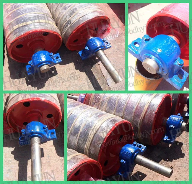 500mm Dia Conveyor Belt Drive Pulley with Herringbone Grooved Lagging