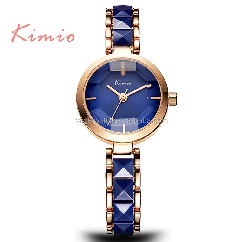 

KIMIO Top Brand Luxury Watches Women Fashion Diamond Cut Lady Watch
