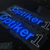 Rimless aluminum frame acrylic face led alphabet letter