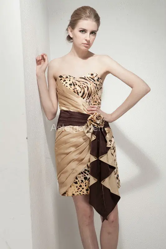 leopard print evening dress