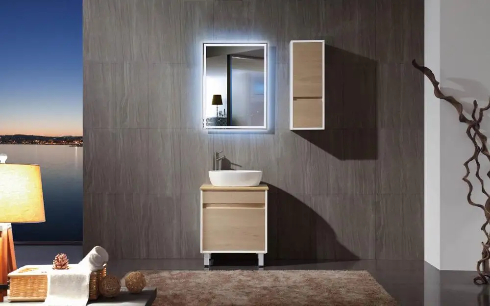 MAXI custom size waterproof bathroom furniture led lighted makeup mirror