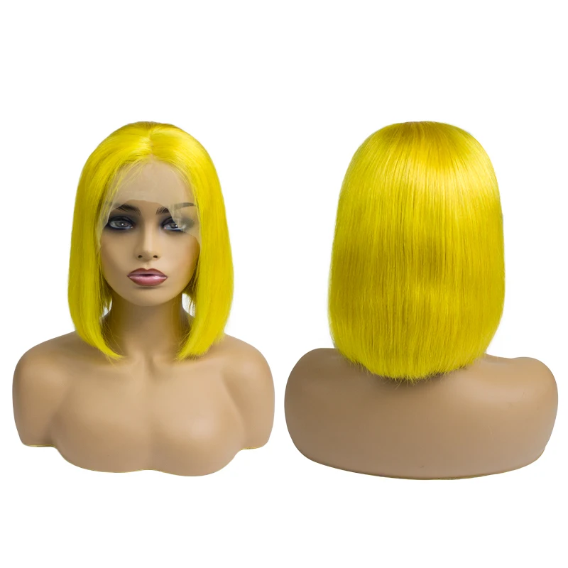 

Ali grace hair bonny wigs and weave yellow bob lace front wig for black women