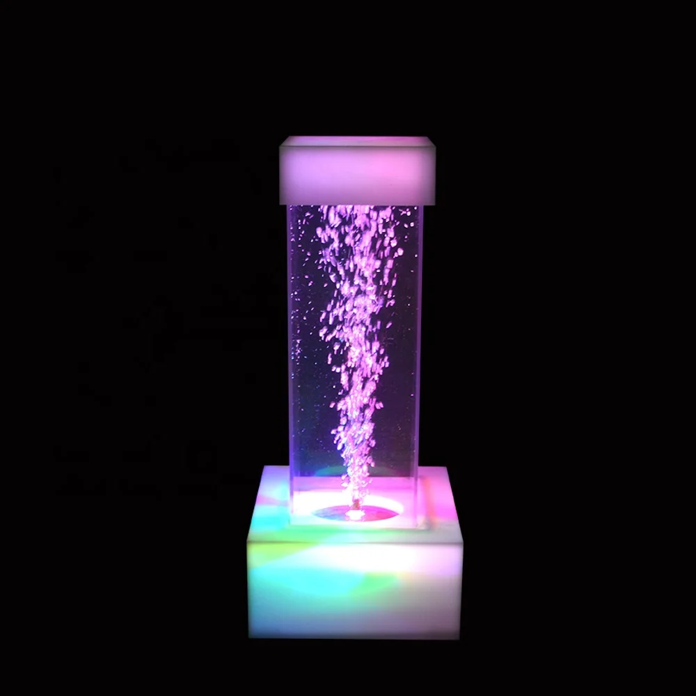 

led christmas lights acrylic square water bubble lamp mini home decorations