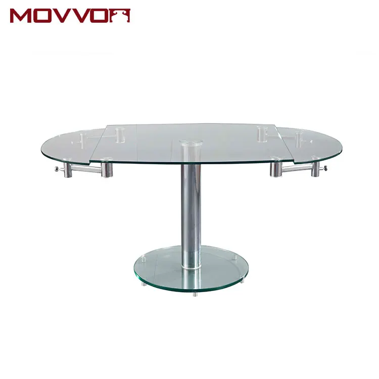 Oval Glass Dining Tables With Expandable And Extendable Function - Buy ...