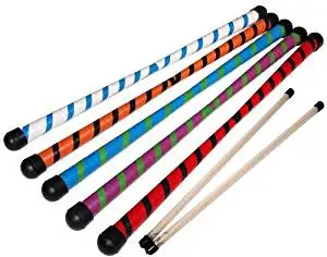 Silicone Coated WOODEN Handsticks Flames N Games TWISTER Pro Devil Stick Set