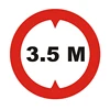 Customize factory price reflective round red black and white height limit road warning sign